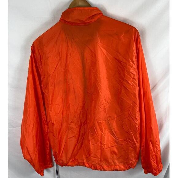 Lands End 1/4 Zip Orange Windbreaker Jacket size Medium - Picture 6 of 6